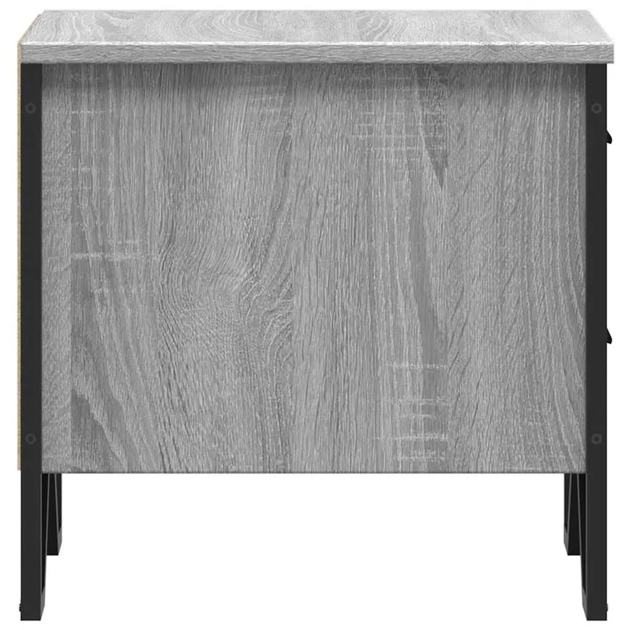 Table de chevet sonoma gris 40x41x40 cm bois d'ingénierie - 7