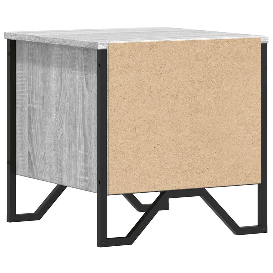 Table de chevet sonoma gris 40x41x40 cm bois d'ingénierie - 8