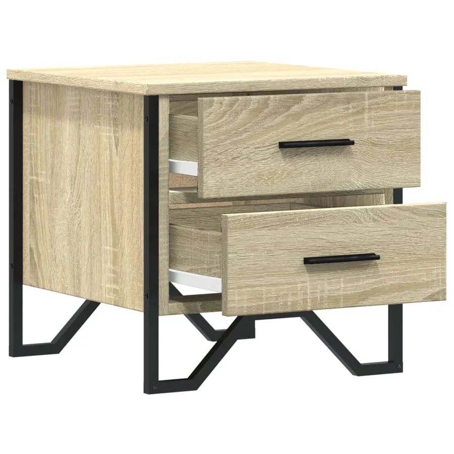 Table de chevet chêne sonoma 40x41x40 cm bois d'ingénierie - 6