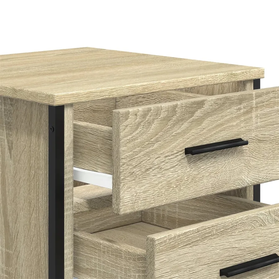 Table de chevet chêne sonoma 40x41x40 cm bois d'ingénierie - 9