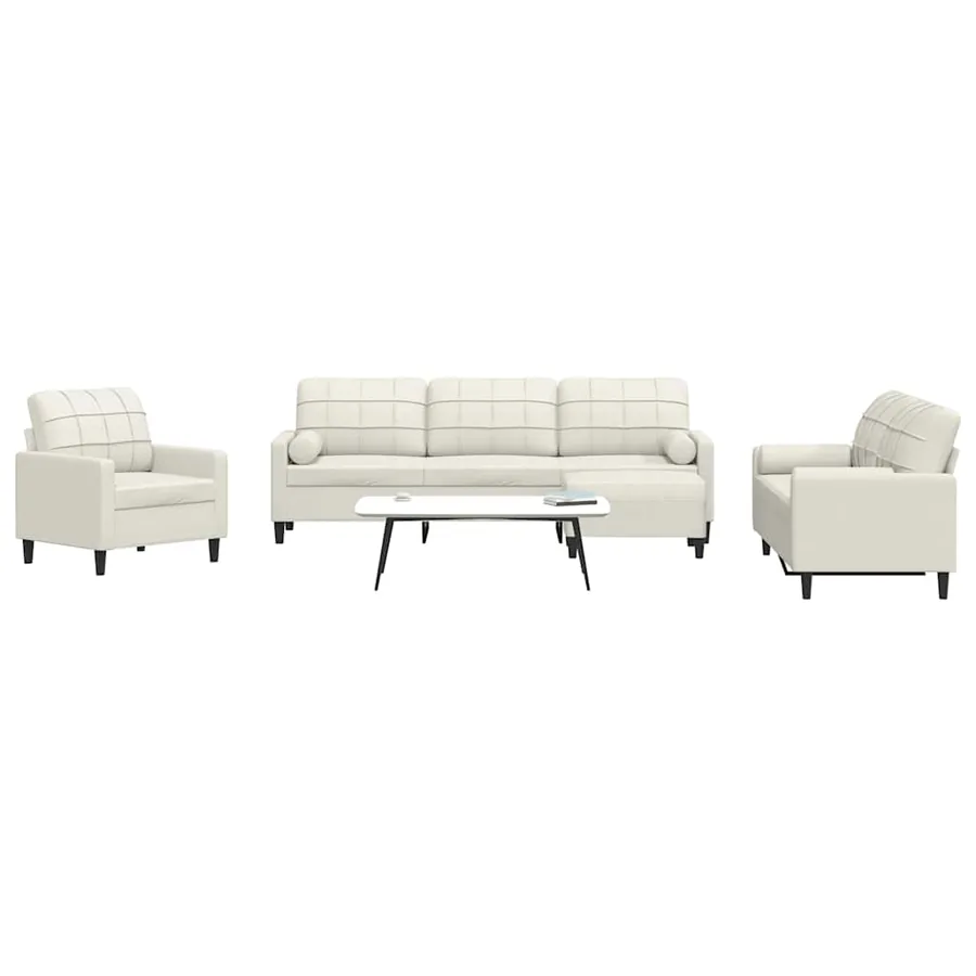 Ensemble de canapés 4 pcs avec coussins et traversins velours