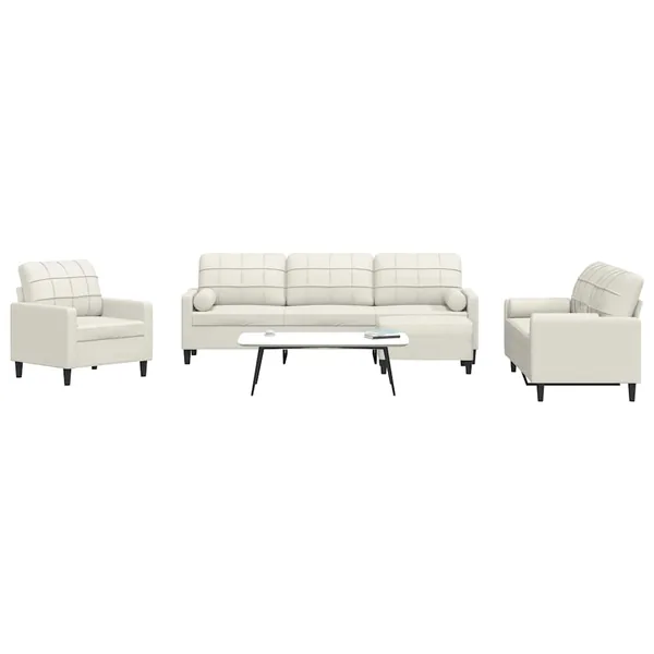 Ensemble de canapés 4 pcs avec coussins et traversins velours