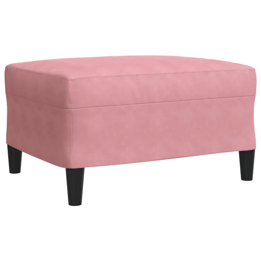 Ensemble de canapés 3pcs et coussins et traversins rose velours - 6