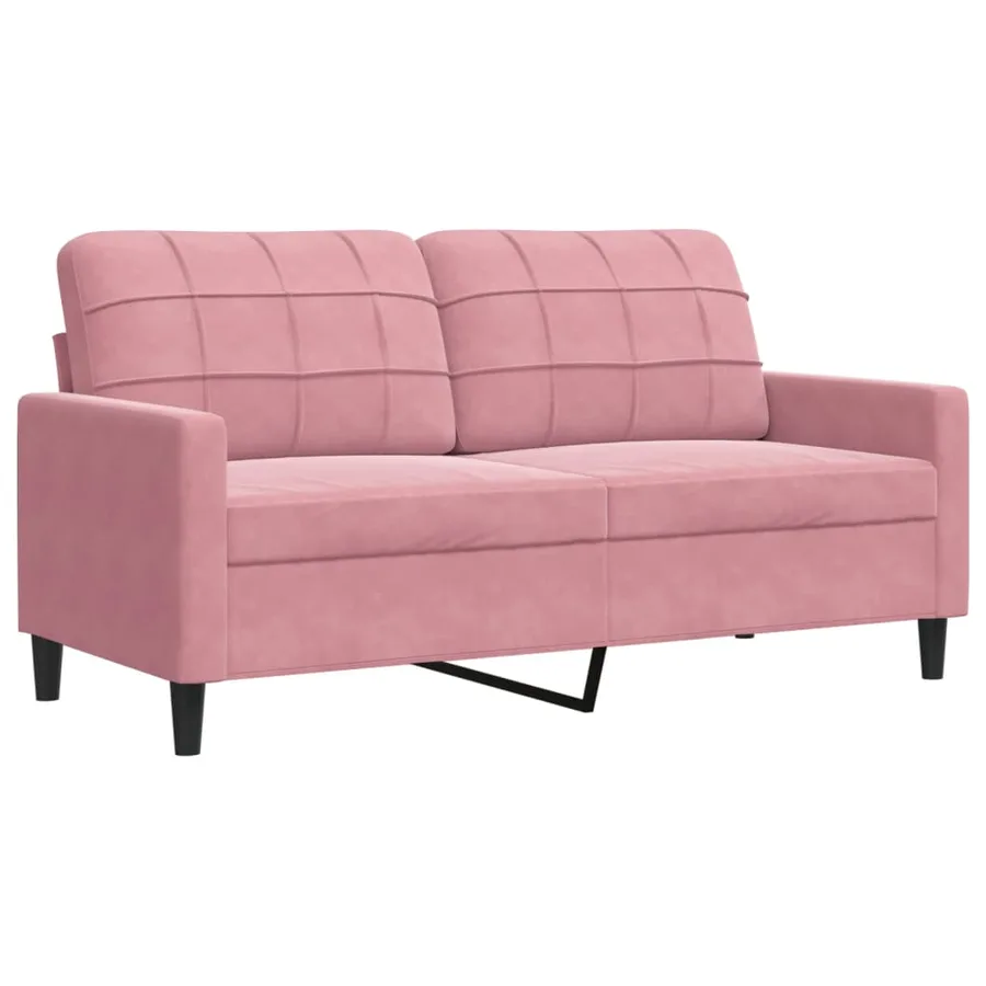 Ensemble de canapés 3 pcs avec coussins Rose Velours - 4