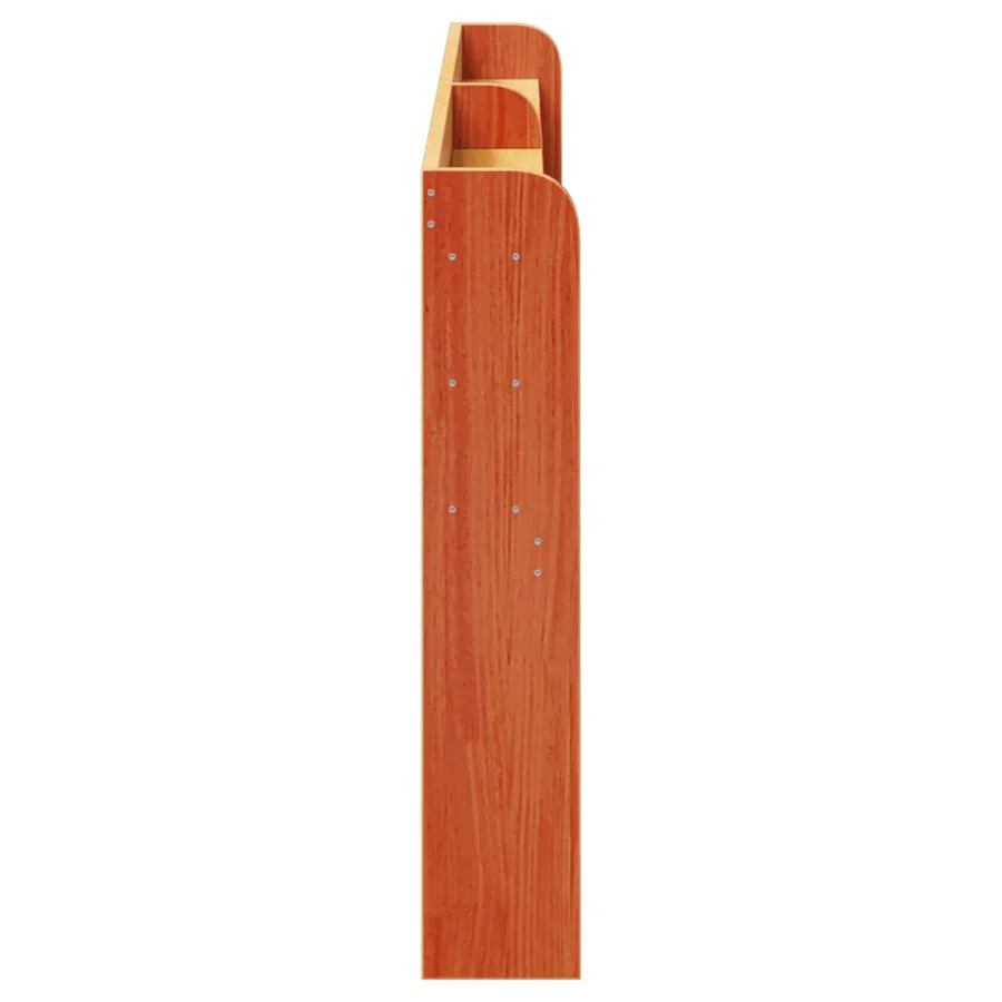 Tête de lit avec étagères marron cire 180 cm bois massif de pin - 4