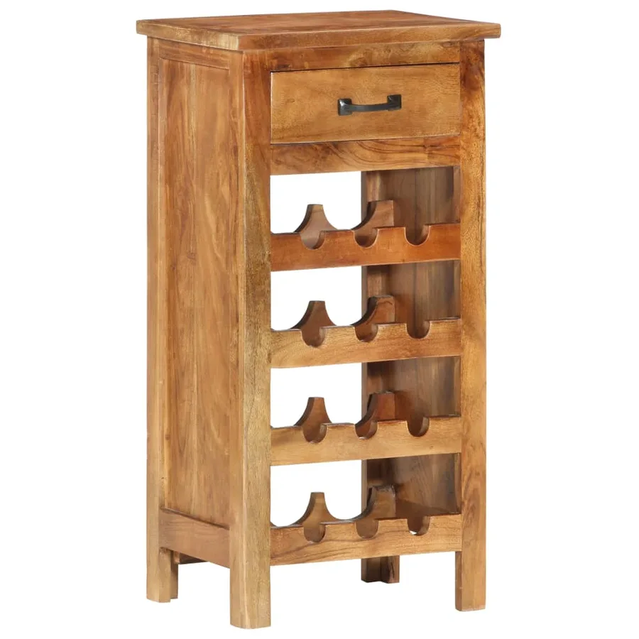 Casier à bouteilles 40x30x80 cm Bois d'acacia massif - 12