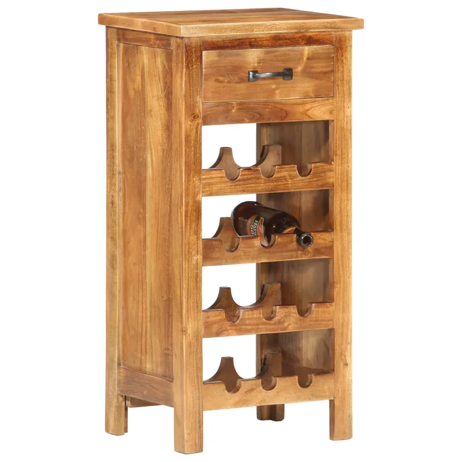 Casier à bouteilles 40x30x80 cm Bois d'acacia massif - 8