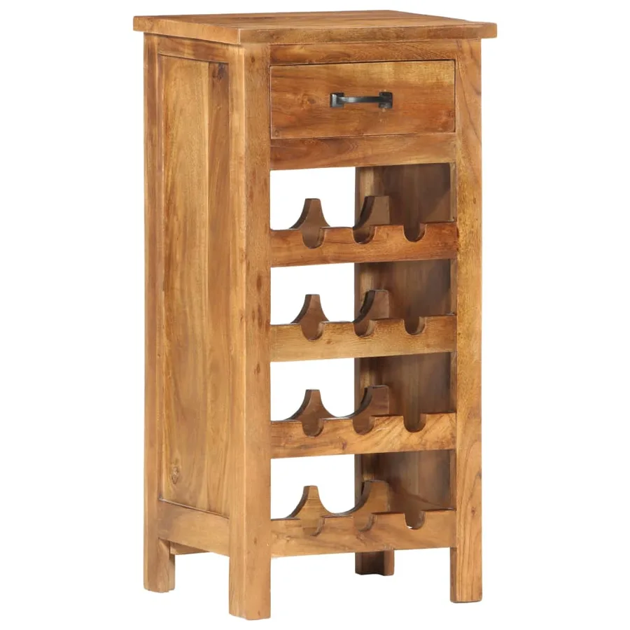 Casier à bouteilles 40x30x80 cm Bois d'acacia massif - 9