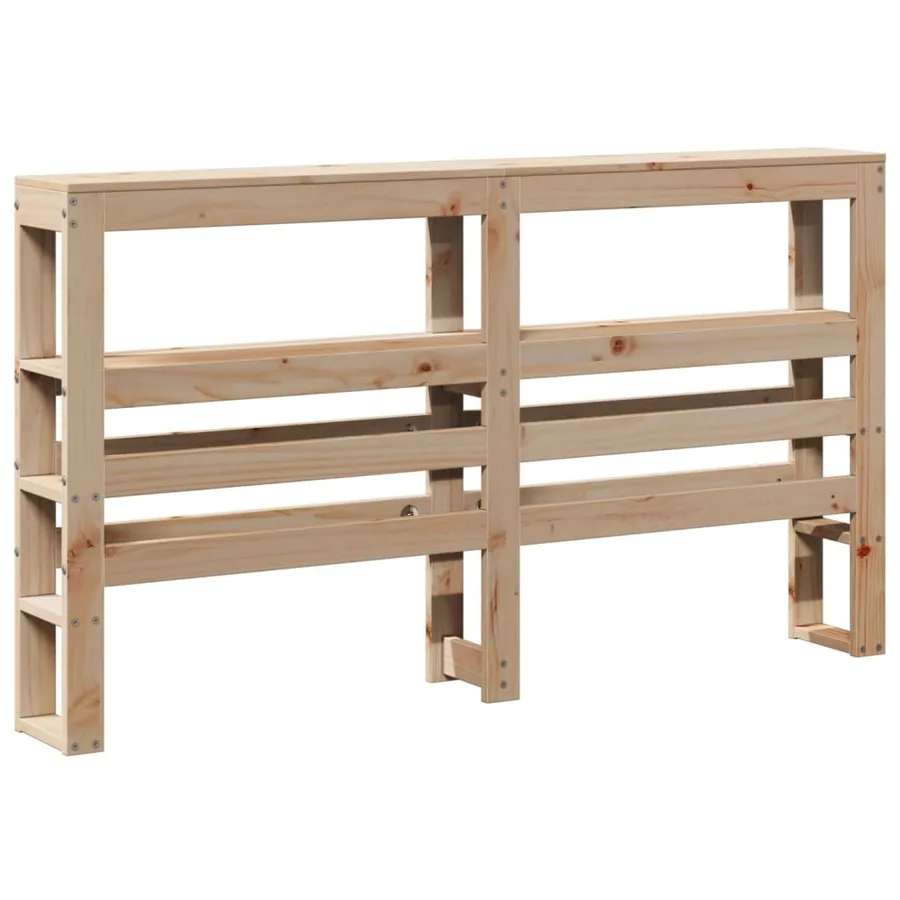 Tête de lit avec étagères 140 cm bois massif de pin - 6