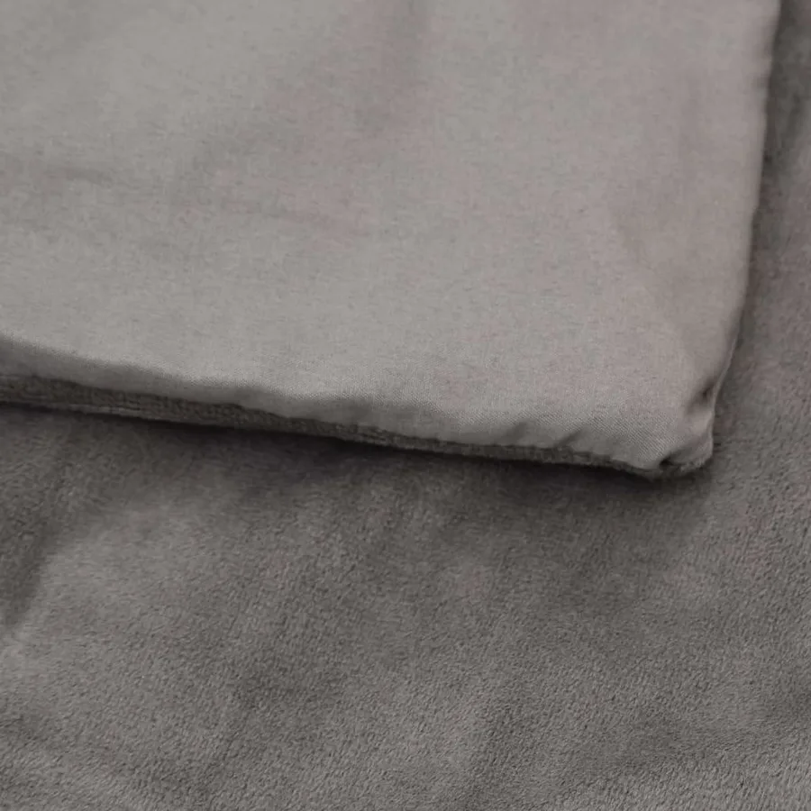 Couverture lestée avec housse Gris 152x203 cm 7 kg Tissu - 5