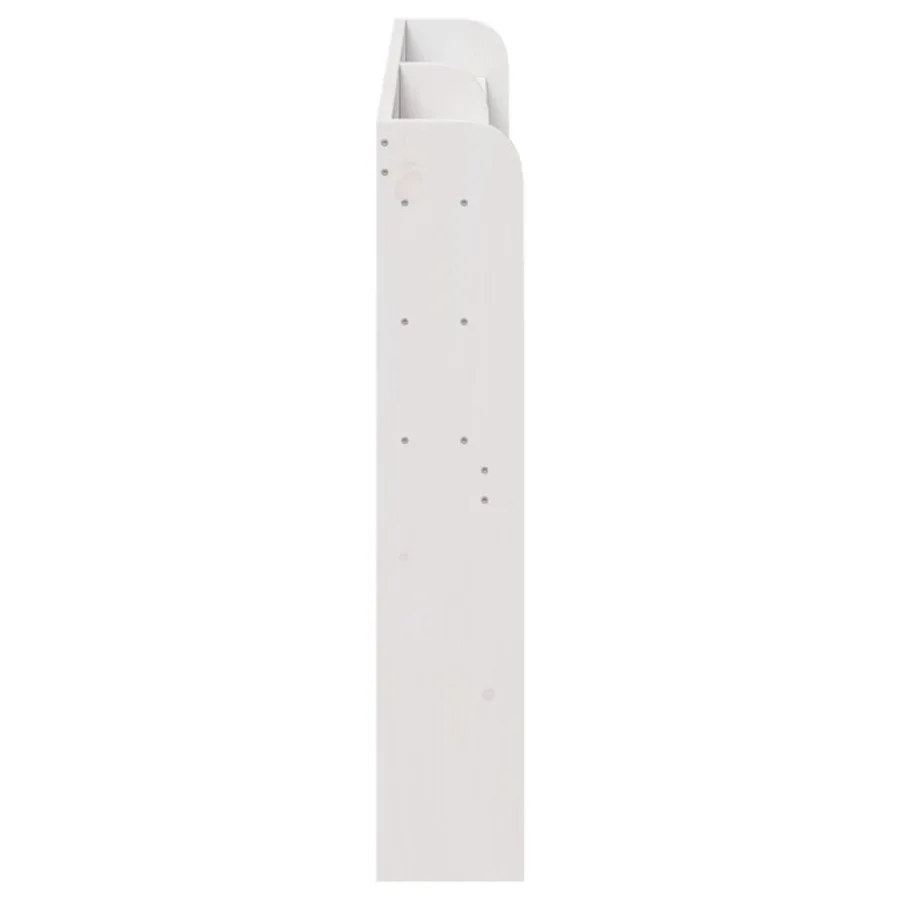 Tête de lit avec étagères blanc 120 cm bois massif de pin - 4