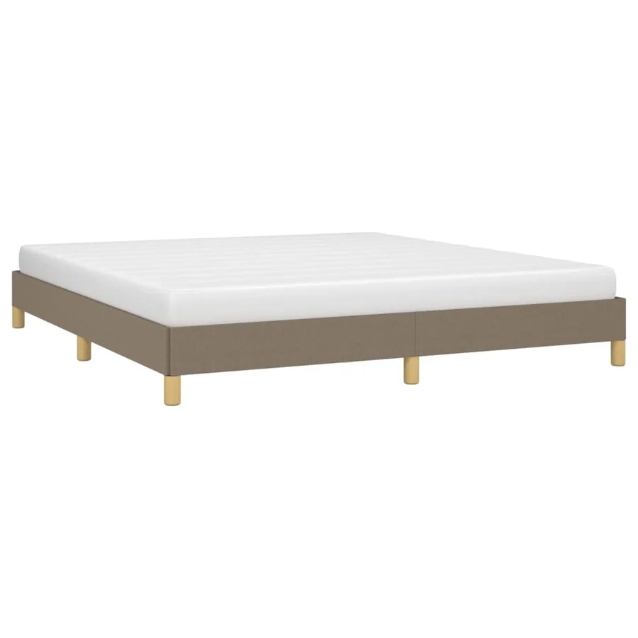 Cadre de lit sans matelas taupe 180x200 cm tissu - 3