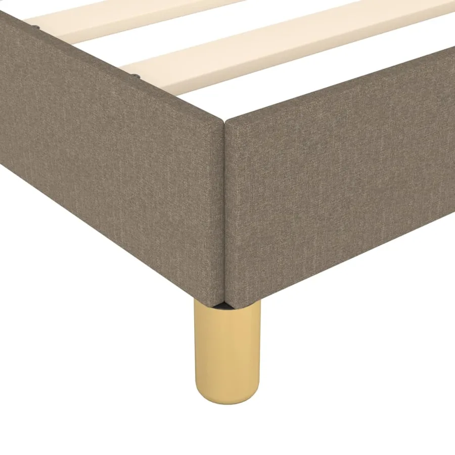 Cadre de lit sans matelas taupe 180x200 cm tissu - 7