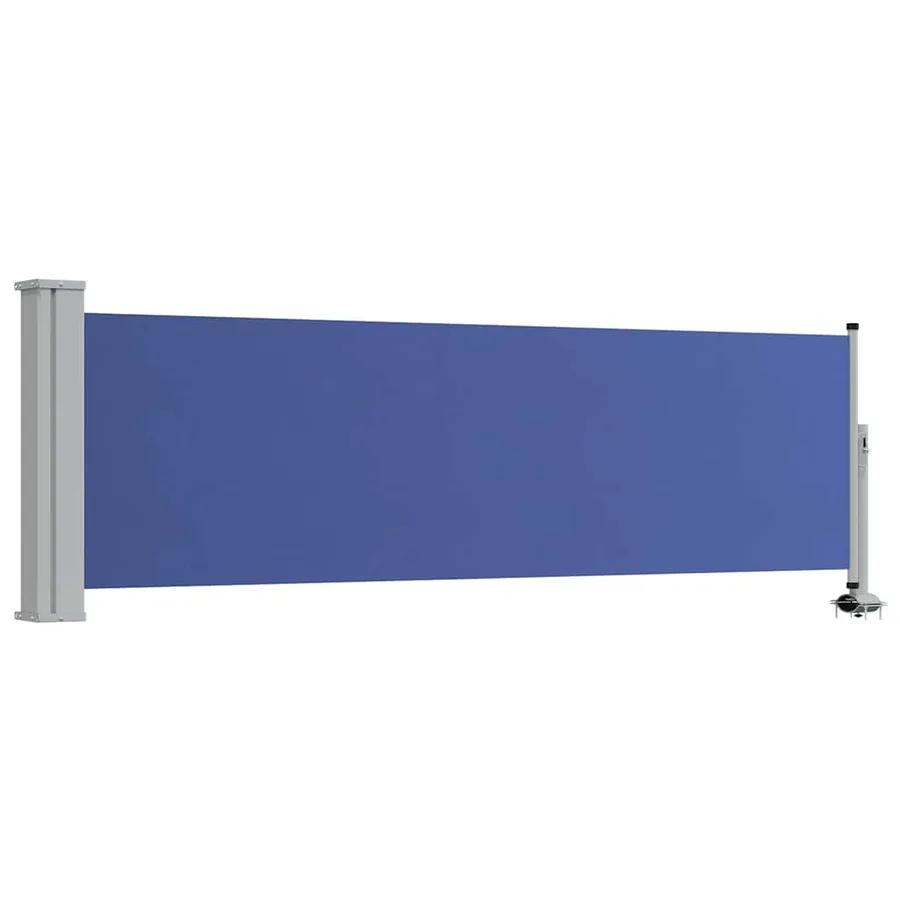 Auvent latéral rétractable de patio 80x300 cm Bleu - 2
