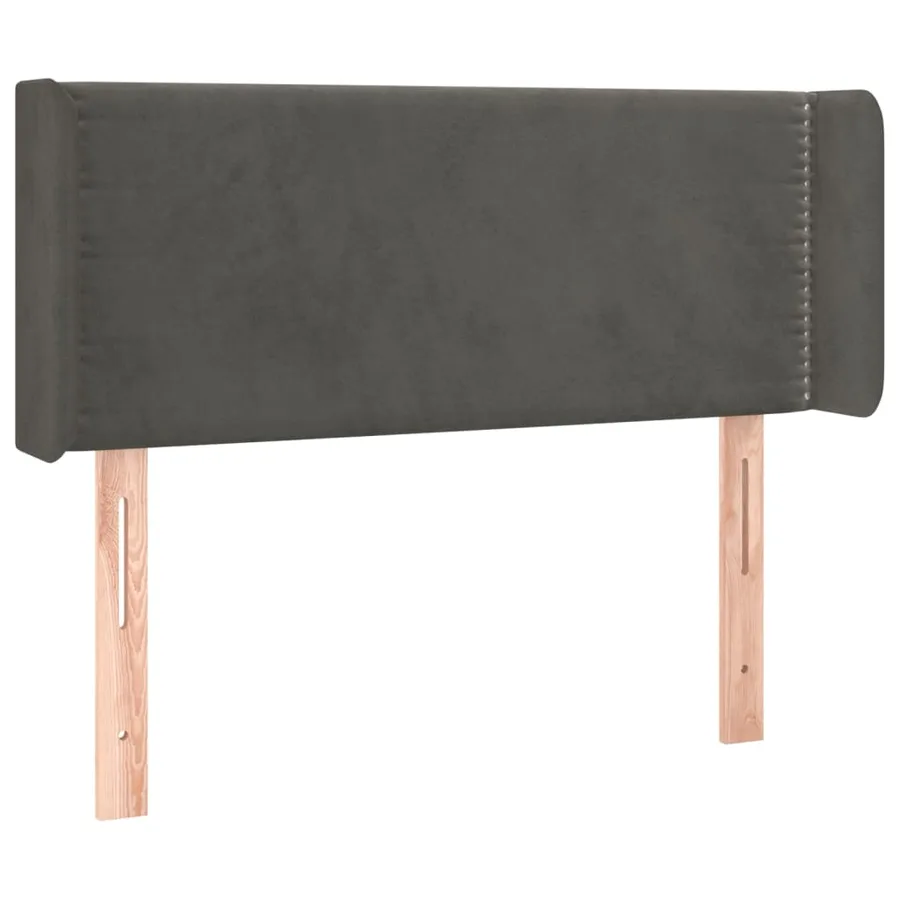 Tête de lit à LED Gris foncé 93x16x78/88 cm Velours - 3