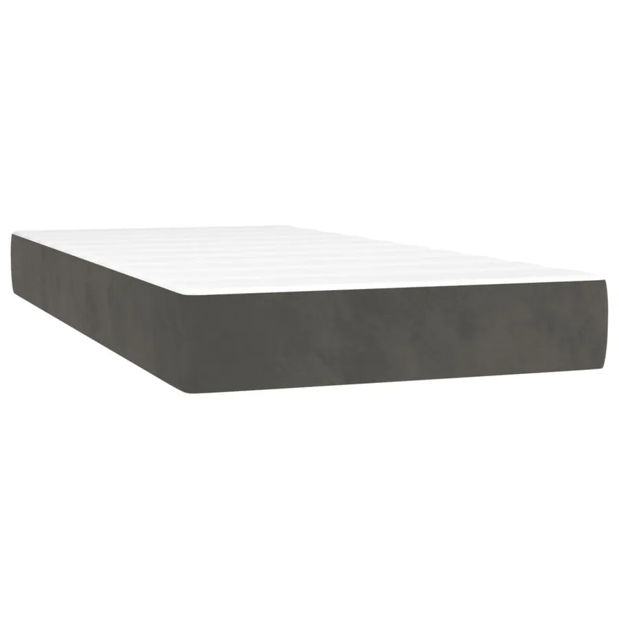 Sommier à lattes de lit avec matelas Gris foncé 100x200 cm - 5