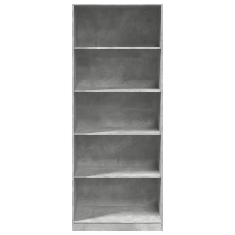 Garde-robe gris béton 80x50x200 cm bois d'ingénierie - 4