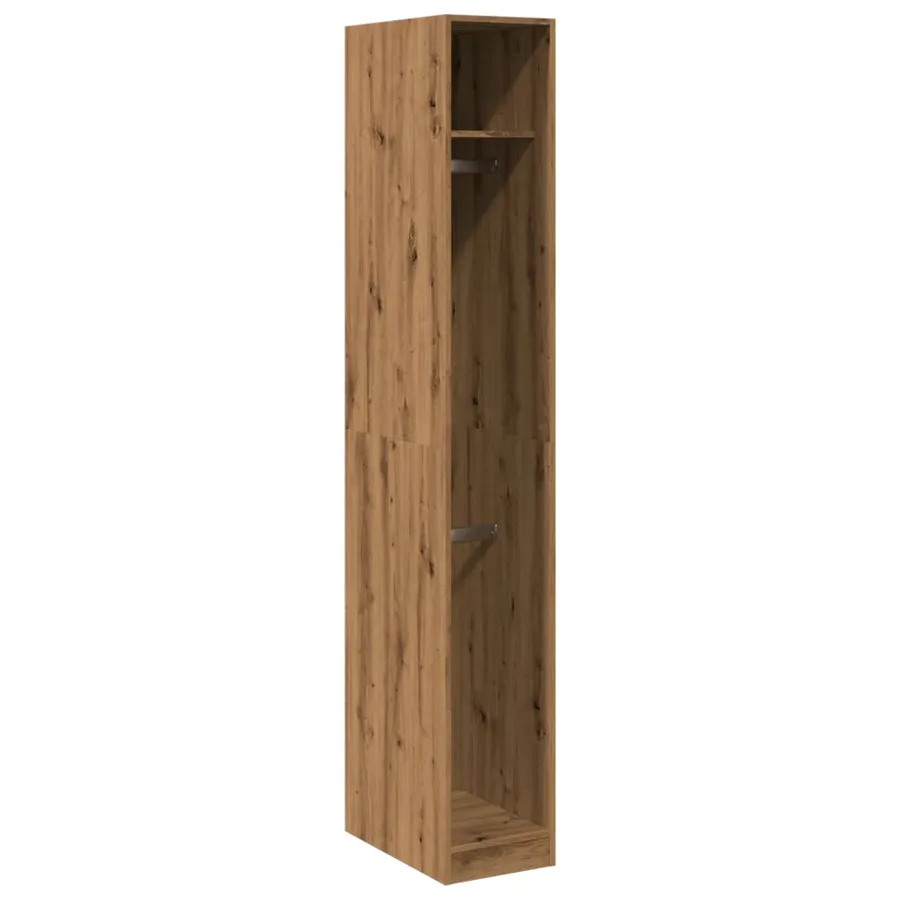 Garde-robe chêne artisanal 30x50x200 cm bois d'ingénierie - 2