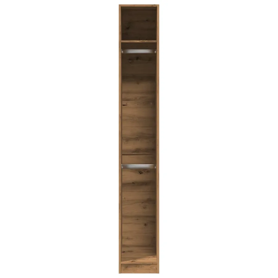 Garde-robe chêne artisanal 30x50x200 cm bois d'ingénierie - 4