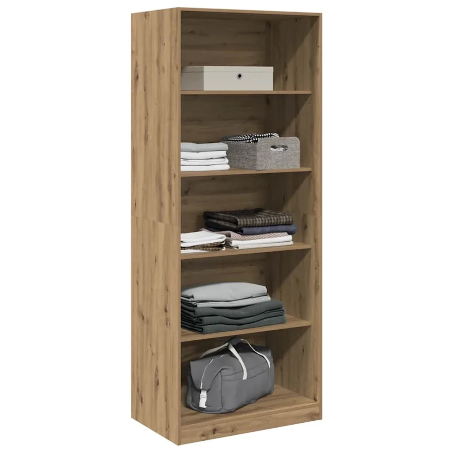 Garde-robe chêne artisanal 80x50x200 cm bois d'ingénierie - 3