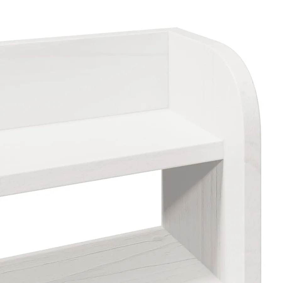Tête de lit avec étagères blanc 100 cm bois massif de pin - 7