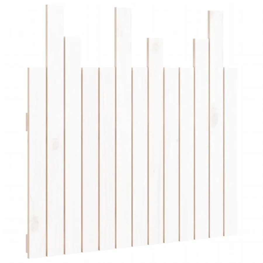Tête de lit murale Blanc 82,5x3x80 cm Bois massif de pin - 2