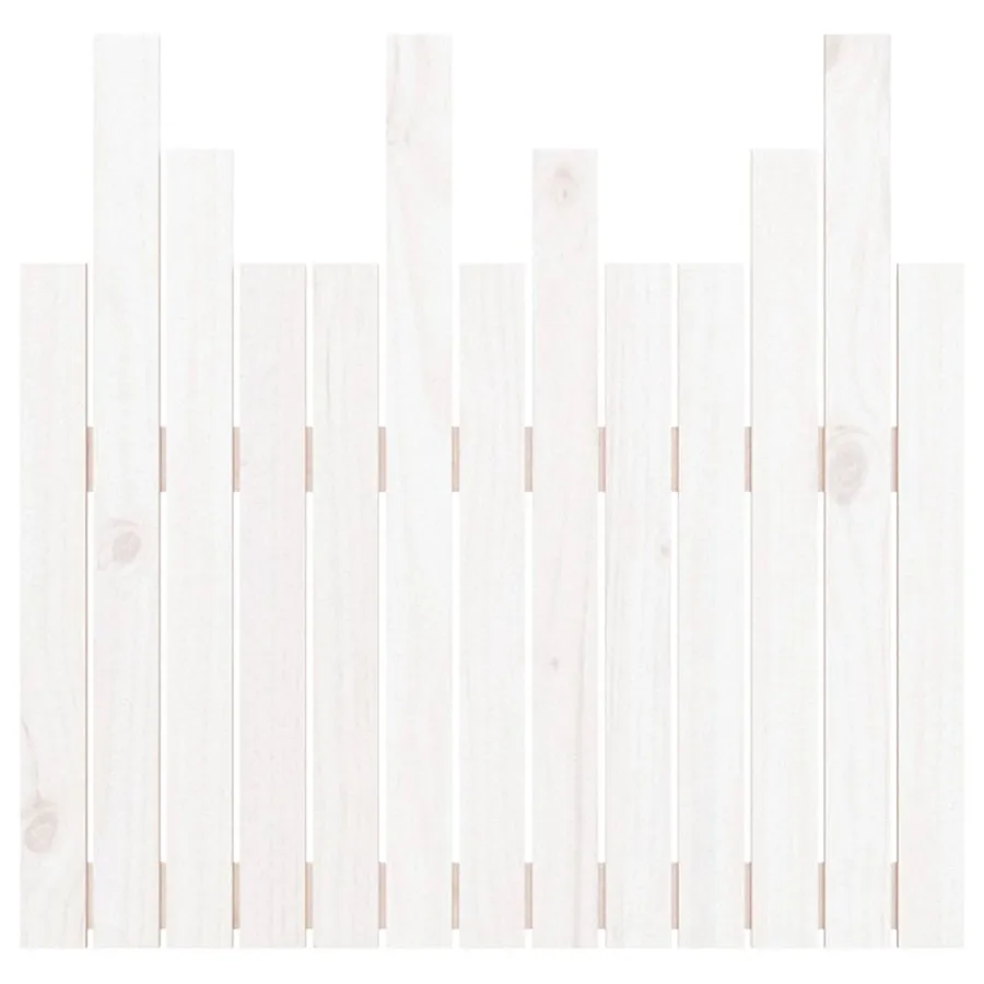 Tête de lit murale Blanc 82,5x3x80 cm Bois massif de pin - 5