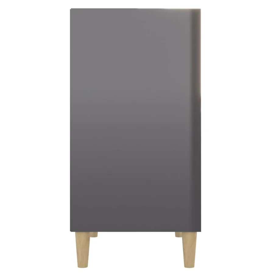 Buffet gris brillant 57x35x70 cm bois d'ingénierie - 5