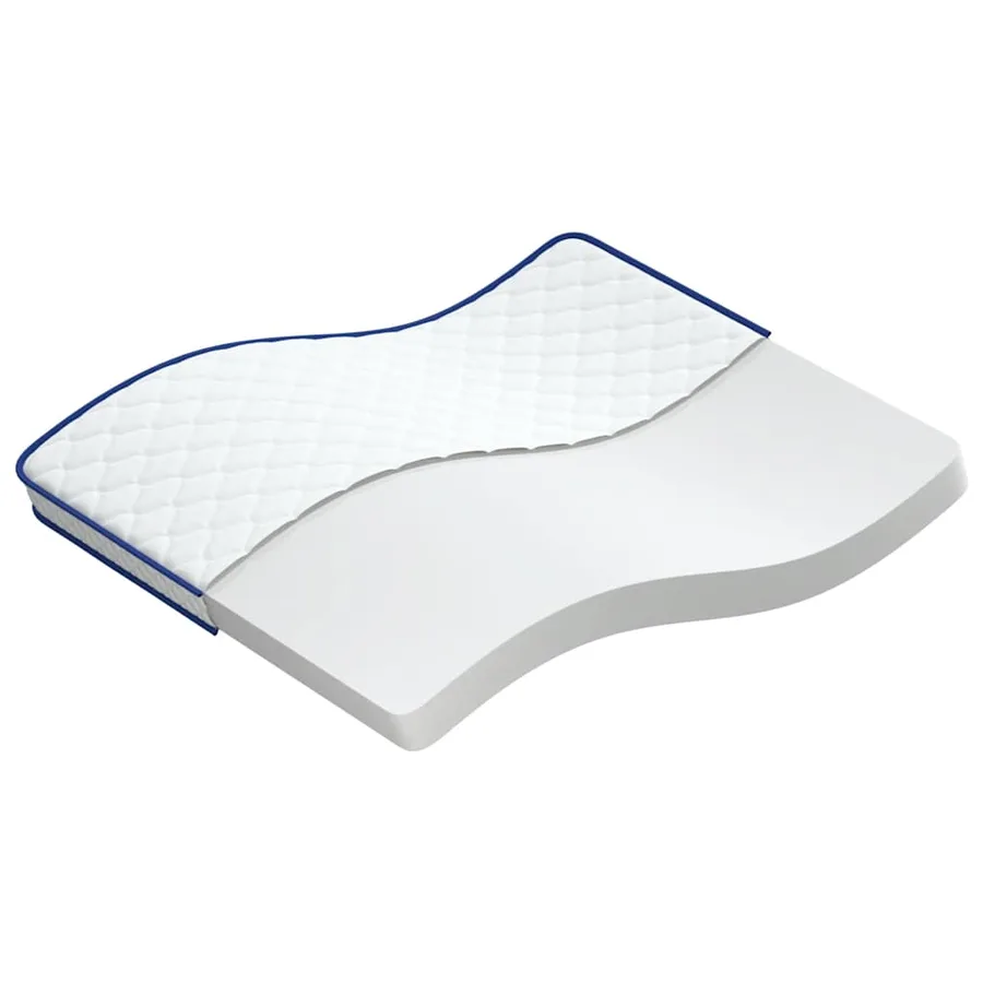 Matelas en mousse à mémoire de forme blanc 140x190x17 cm doux - 2