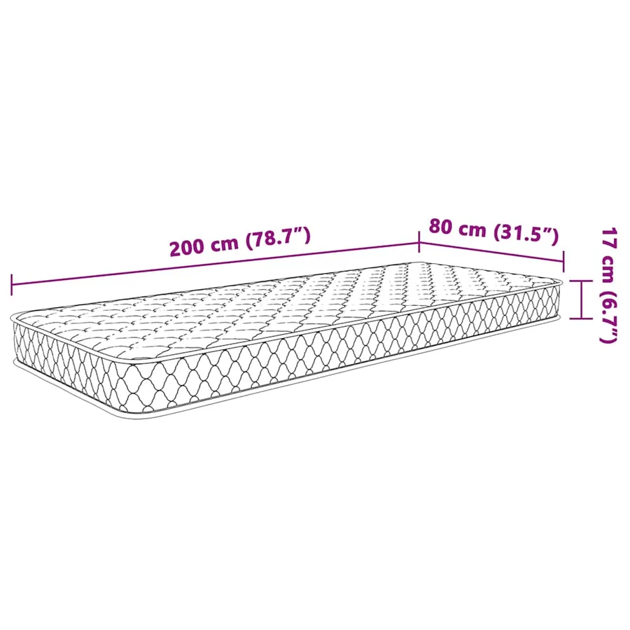 Matelas en mousse à mémoire de forme blanc 80x200x17 cm doux - 8