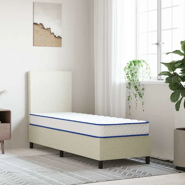Matelas en mousse à mémoire de forme blanc 70x200x17 cm doux
