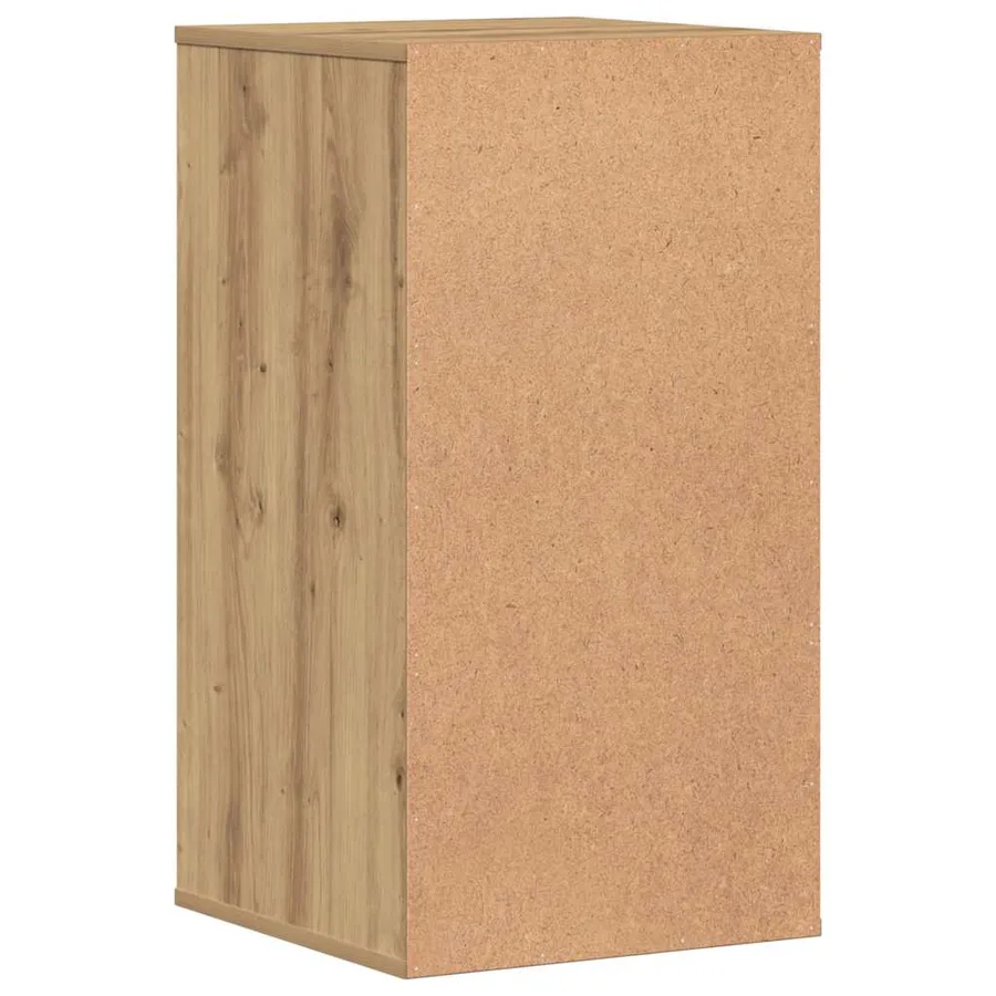 Commode d'angle chêne artisanal 40x41x76 cm bois d'ingénierie - 6