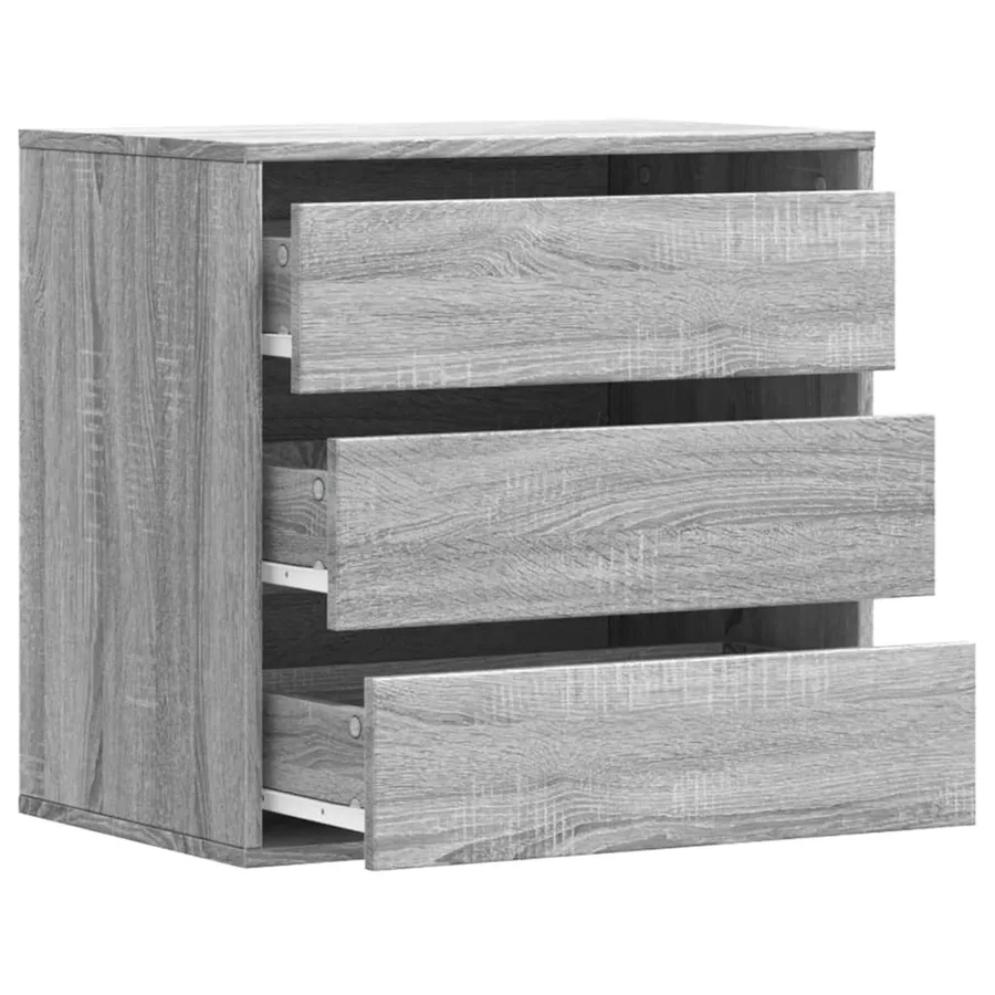 Commode d'angle sonoma gris 60x41x58 cm bois d'ingénierie - 5