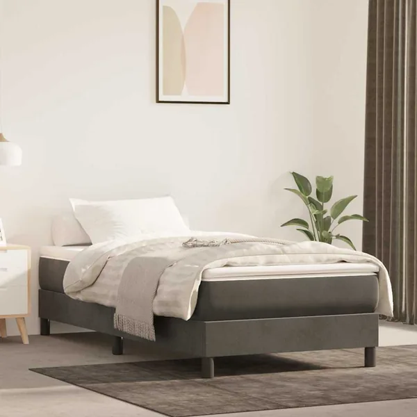 Matelas à ressorts ensachés 80 x 160 cm Gris foncé