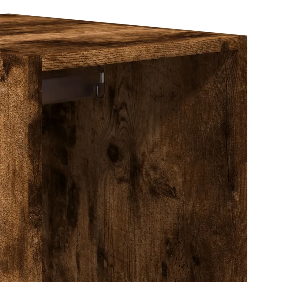 Garde-robe chêne fumé 30x50x200 cm bois d'ingénierie - 8