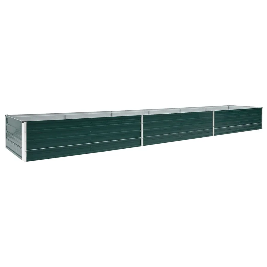 Lit surélevé de jardin Acier galvanisé 480x80x45 cm Vert - 2