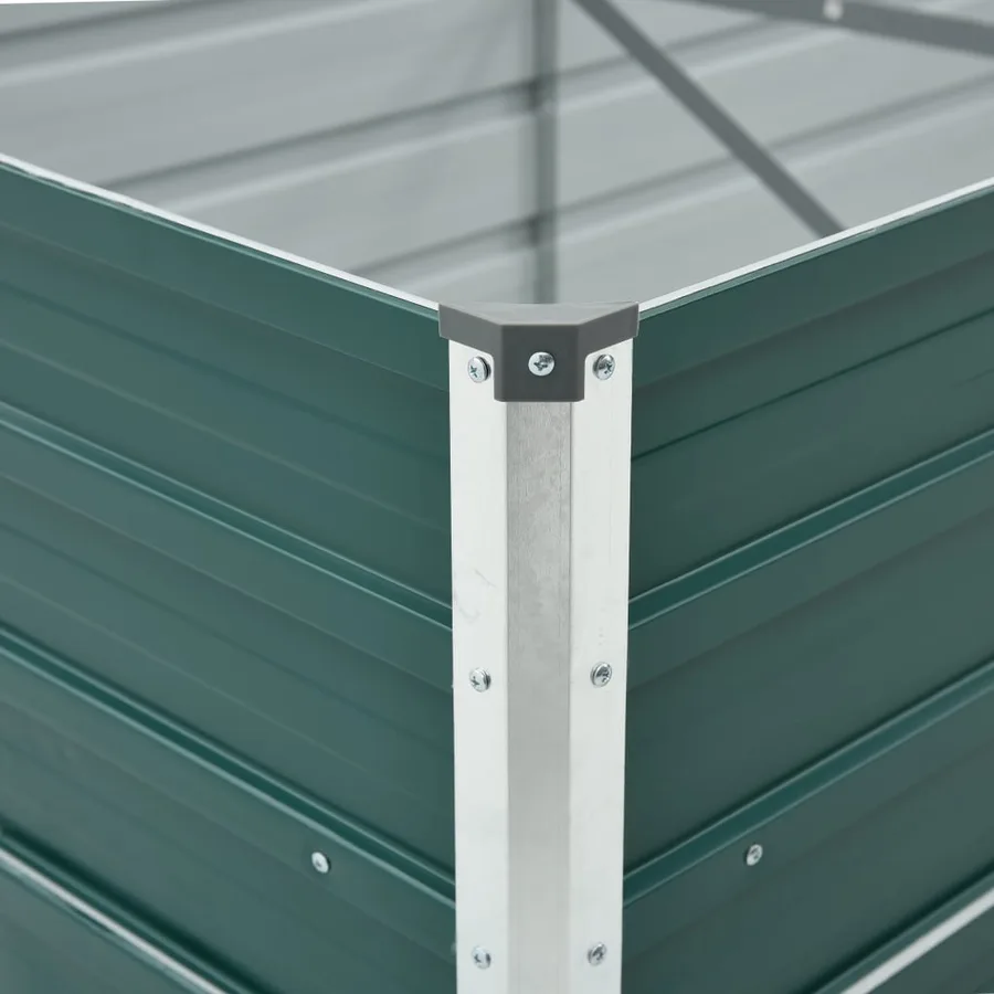 Lit surélevé de jardin Acier galvanisé 480x80x45 cm Vert - 5