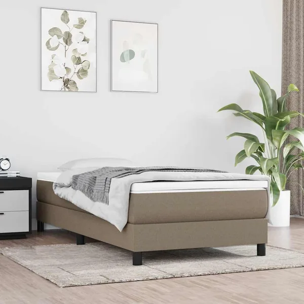 Matelas à ressorts ensachés pour enfants fermeté moyenne taupe 80x160 cm tissu
