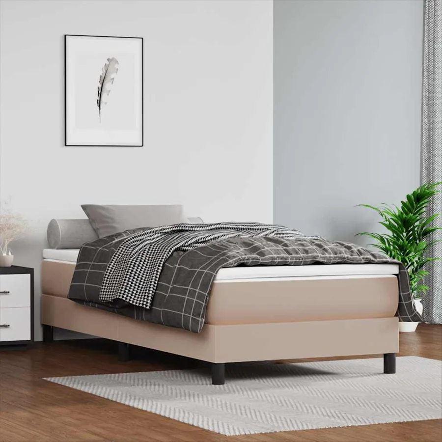 Matelas à ressorts ensachés pour enfants fermeté moyenne 80x160 cm similicuir