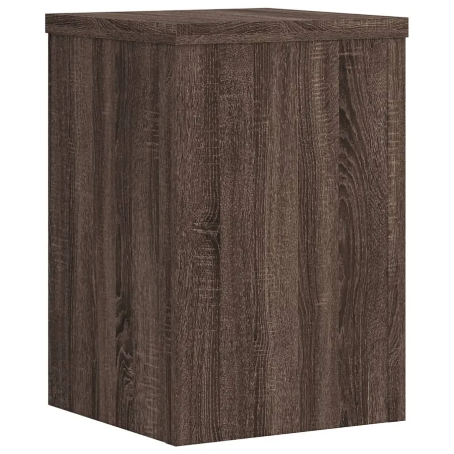 Supports pour plantes 2 pcs chêne marron bois d'ingénierie - 3