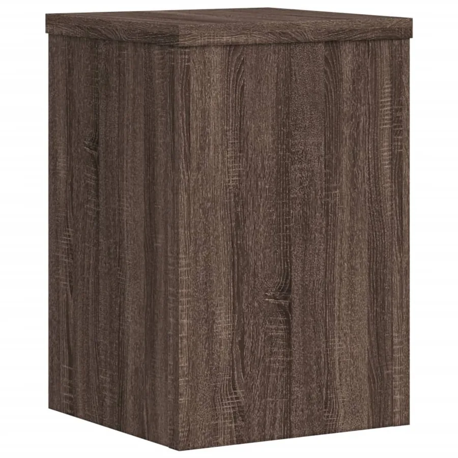 Supports pour plantes 2 pcs chêne marron bois d'ingénierie - 5