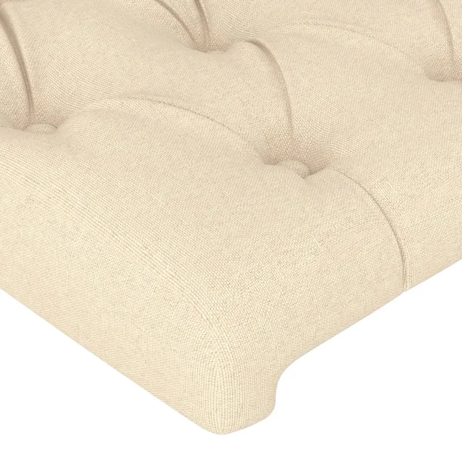 Tête de lit à LED Crème 203x16x78/88 cm Tissu - 5