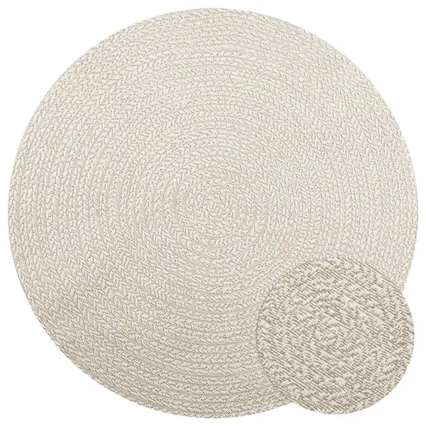 Tapis ZIZUR crème Ø 160cm aspect de jute intérieur et extérieur