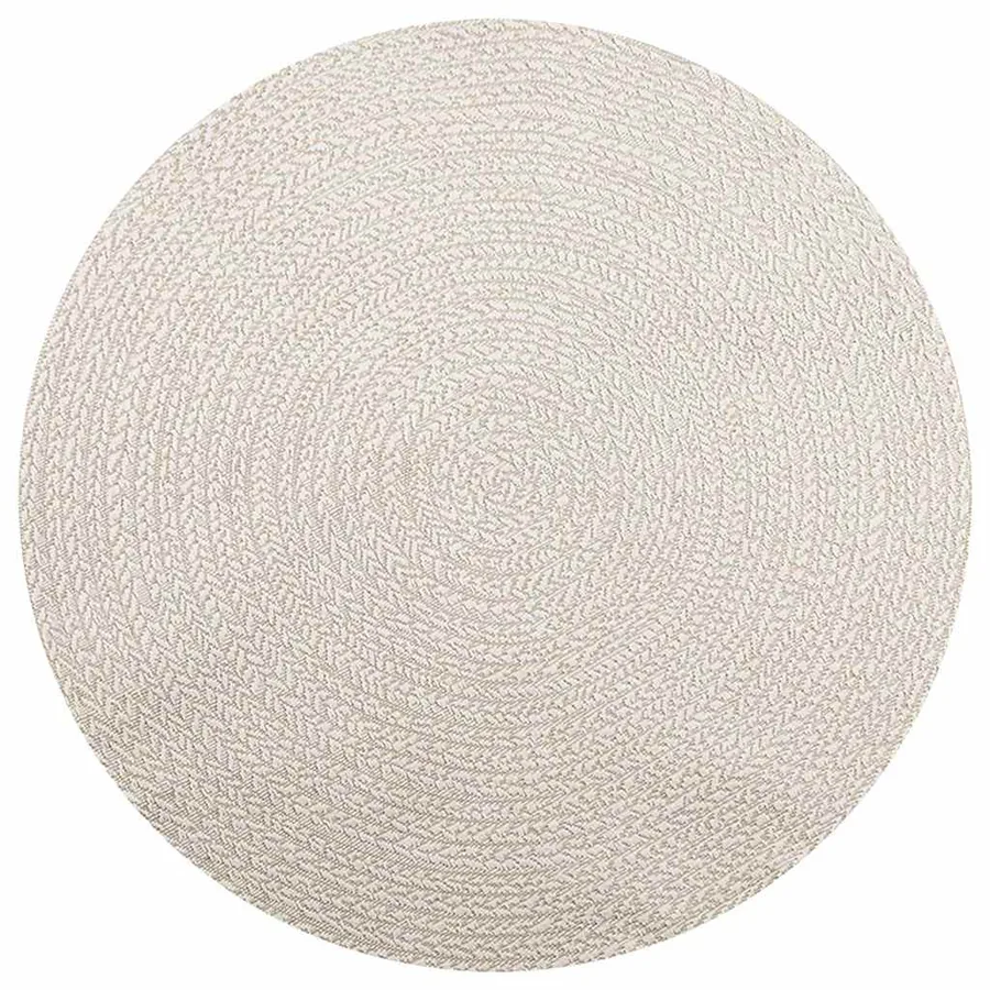 Tapis ZIZUR crème Ø 160cm aspect de jute intérieur et extérieur - 3