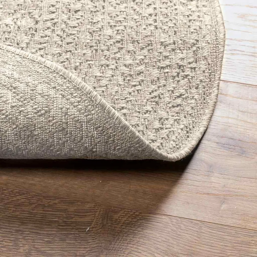 Tapis ZIZUR crème Ø 160cm aspect de jute intérieur et extérieur - 7