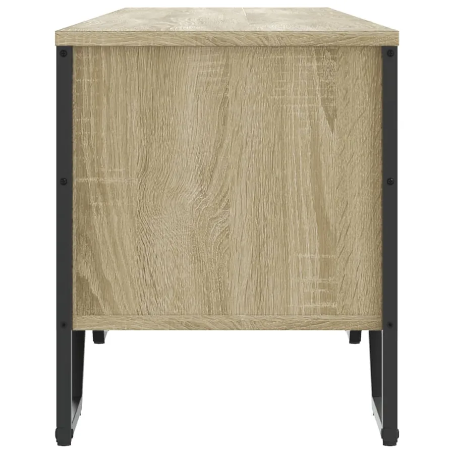 Meuble TV chêne sonoma 180x34x41 cm bois d'ingénierie - 5