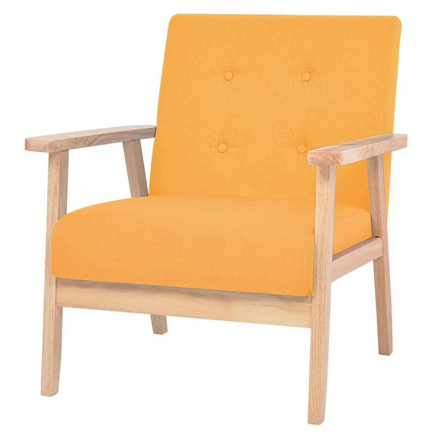 Ensemble de canapé 2 pcs Tissu jaune - 4