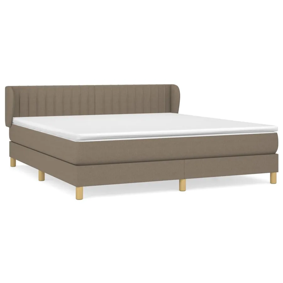 Sommier à lattes de lit avec matelas Taupe 180x200 cm Tissu - 2