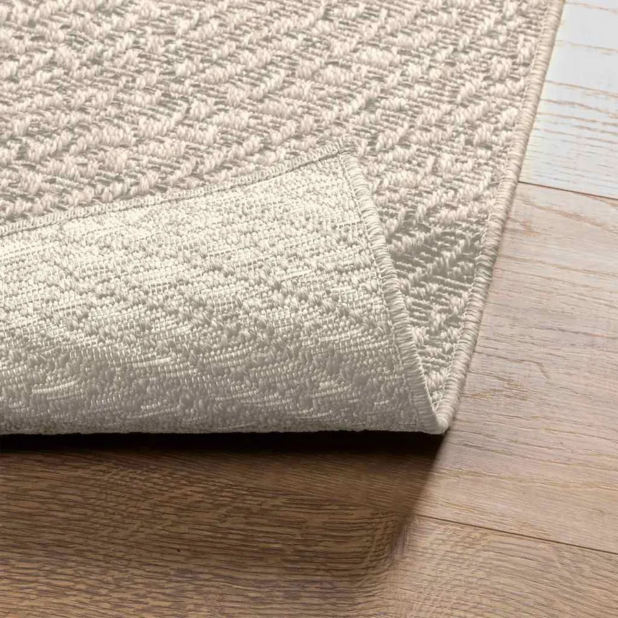 Tapis ZIZUR crème 60x110 cm aspect de jute intérieur extérieur - 7