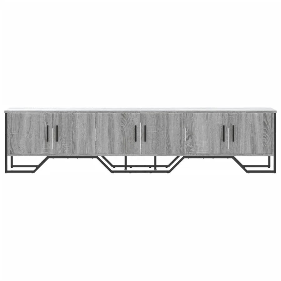 Meuble TV sonoma gris 180x34x41 cm bois d'ingénierie - 4